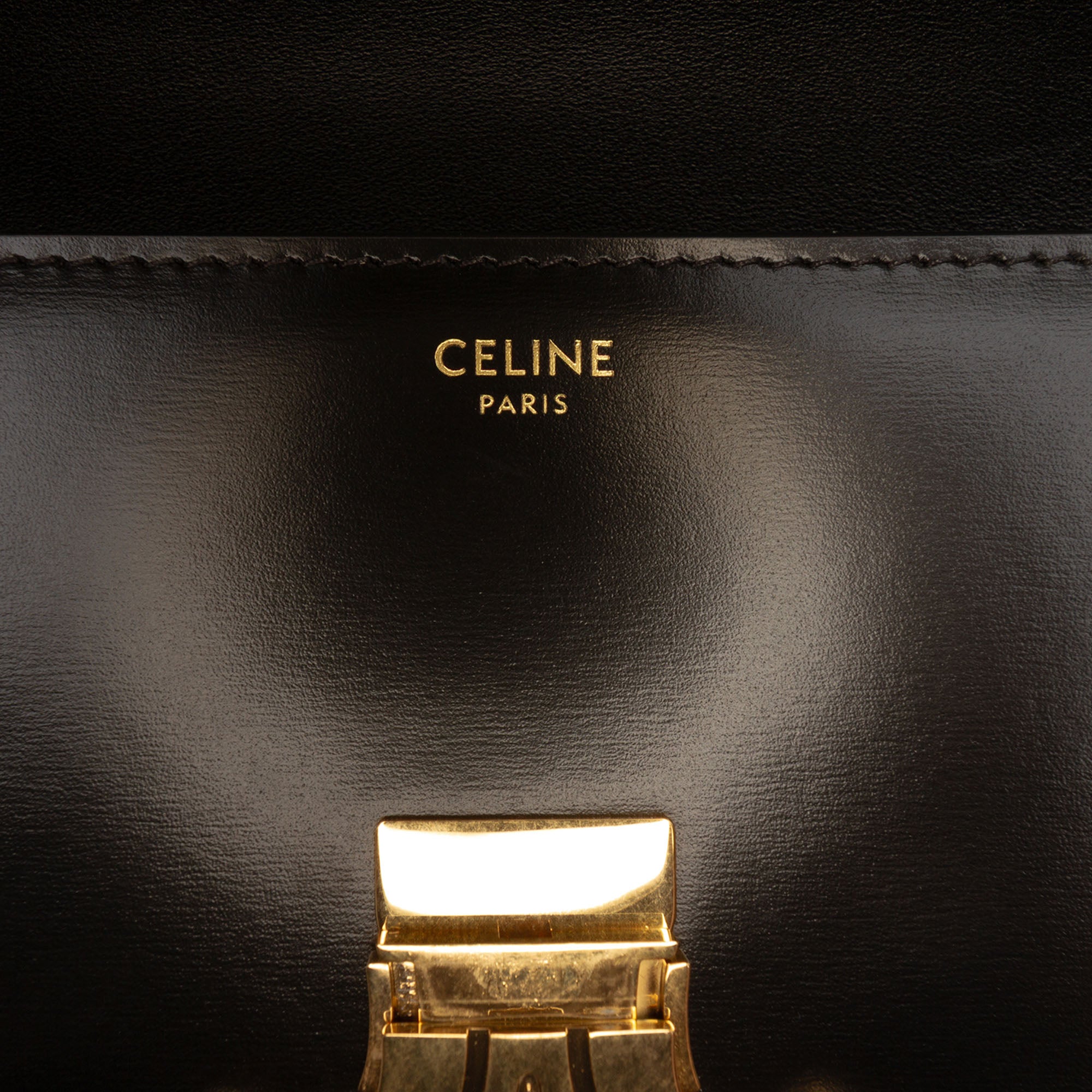 Shiny Calfskin Triomphe Claude Shoulder Bag - Image 5