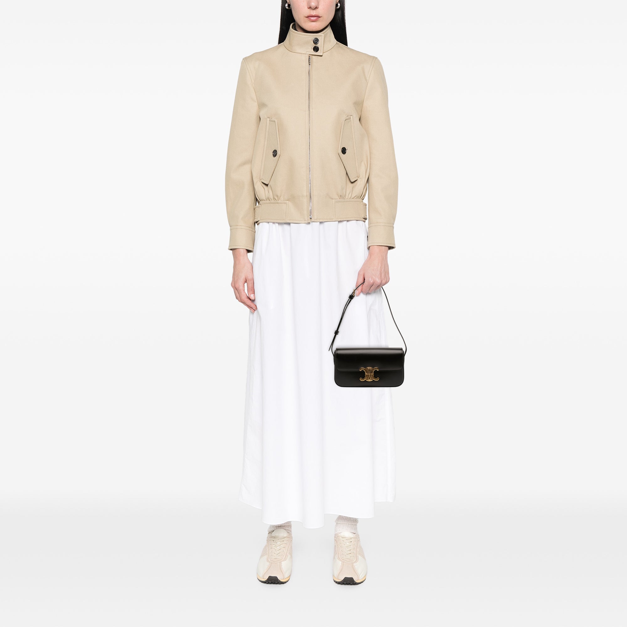 Shiny Calfskin Triomphe Claude Shoulder Bag - Image 6