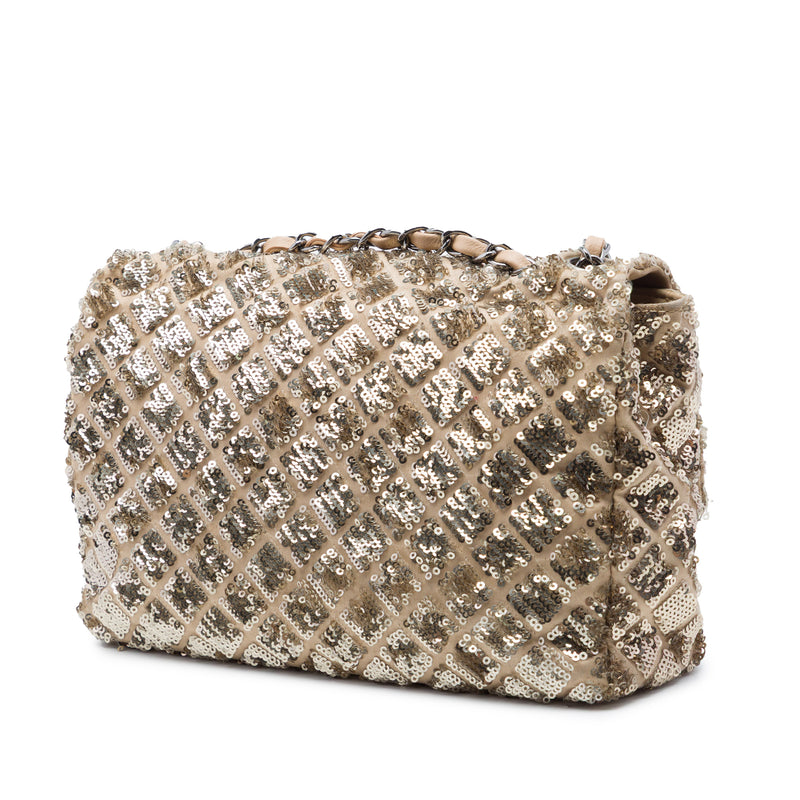 CC Quilted Sequin Embellished Satin Flap - Image 2