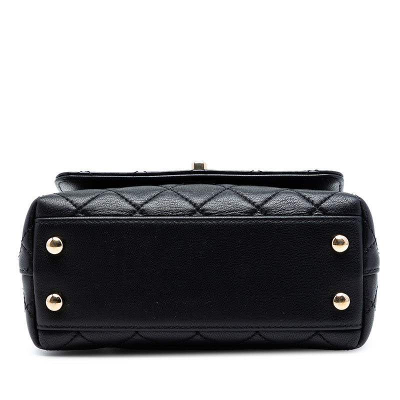 Extra Mini Quilted Lambskin Rainbow Coco Top Handle Bag - Image 3