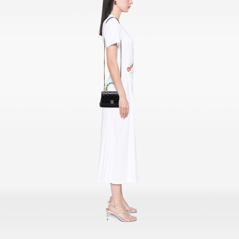 Extra Mini Quilted Lambskin Rainbow Coco Top Handle Bag - Image 6