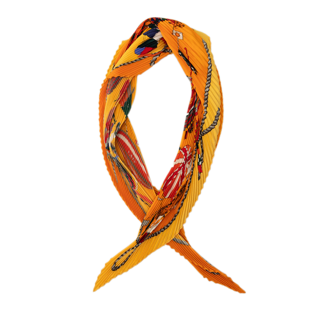 Les Folies du Ciel Plisse Silk Scarf 140 - Image 1