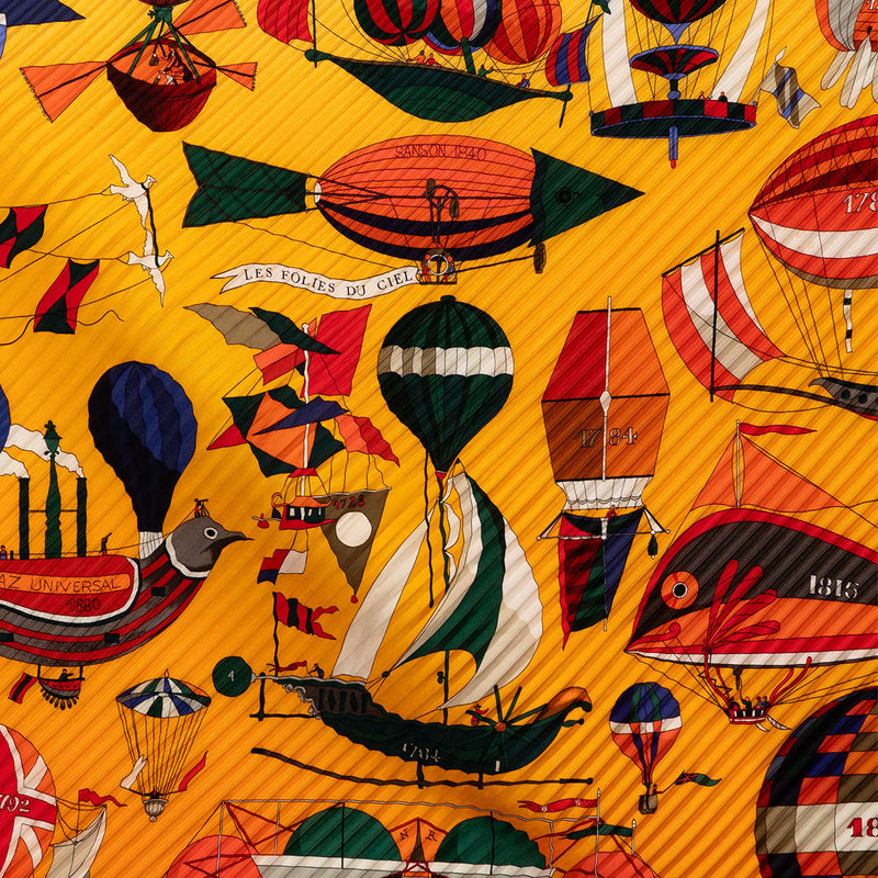 Les Folies du Ciel Plisse Silk Scarf 140 - Image 2