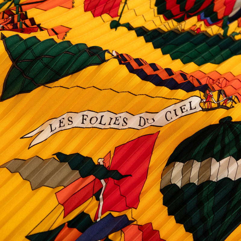 Les Folies du Ciel Plisse Silk Scarf 140 - Image 3