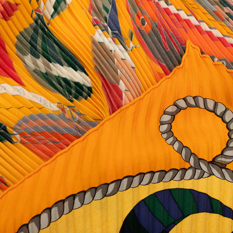 Les Folies du Ciel Plisse Silk Scarf 140 - Image 4