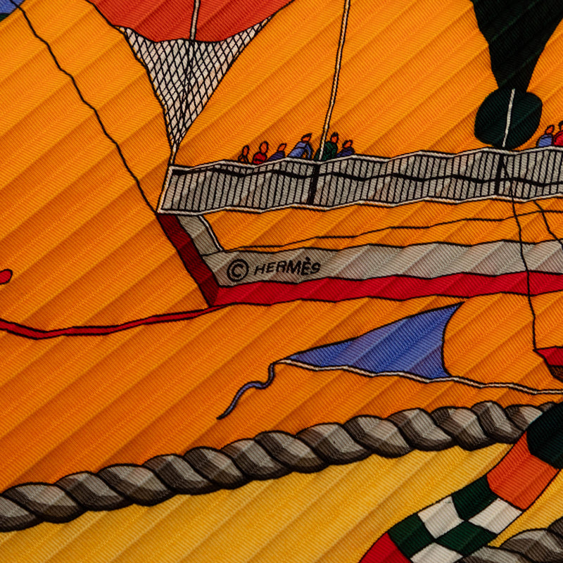 Les Folies du Ciel Plisse Silk Scarf 140 - Image 5