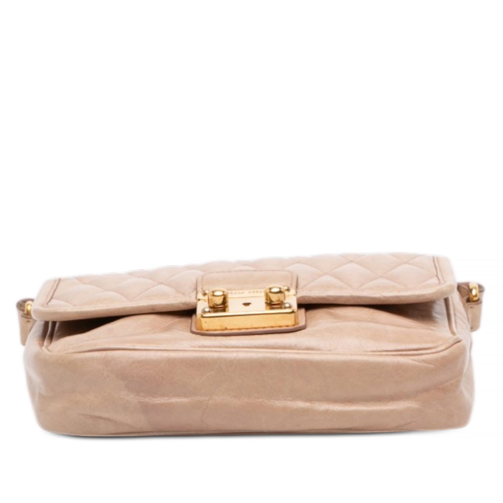 Quilted Leather Push Lock Flap - Image 3