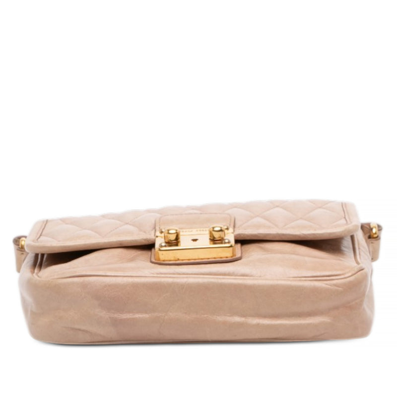 Quilted Leather Push Lock Flap - Image 3