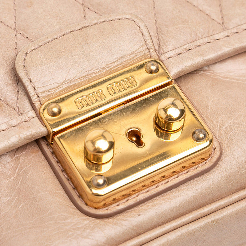 Quilted Leather Push Lock Flap - Image 6