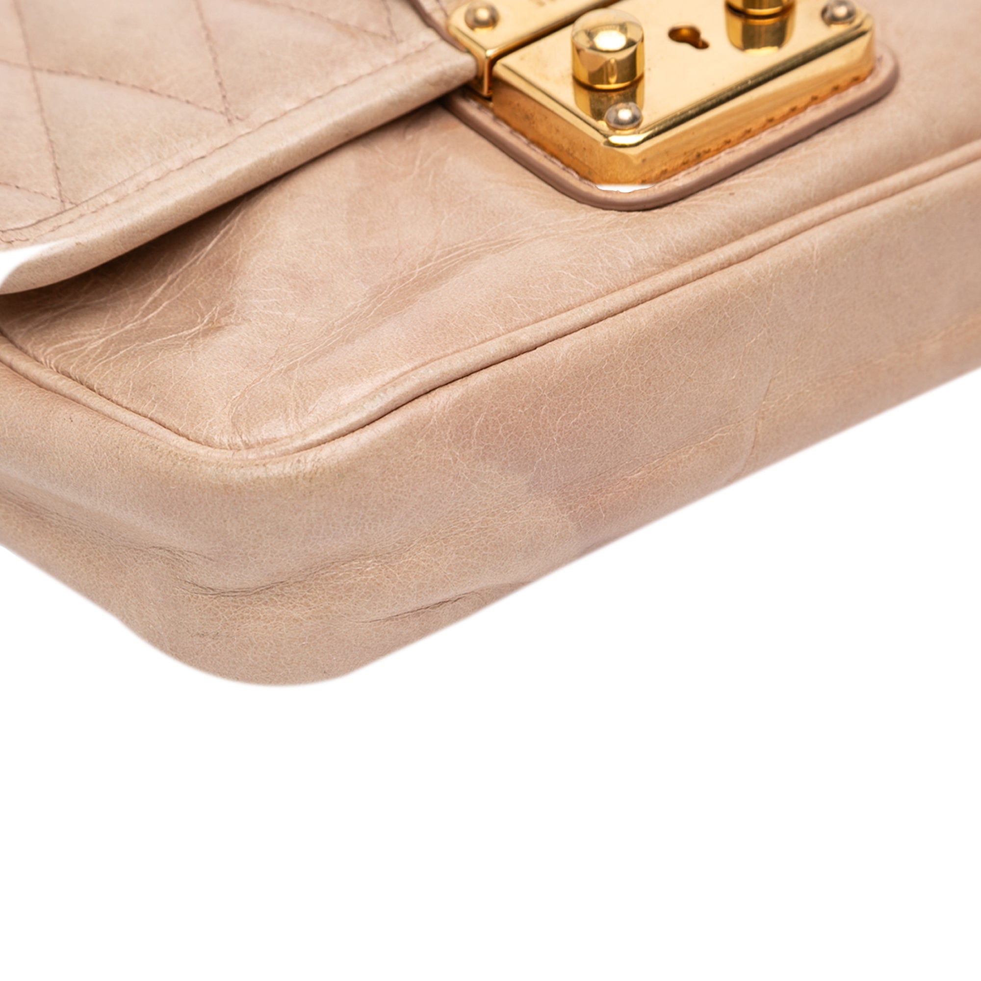 Quilted Leather Push Lock Flap - Image 7