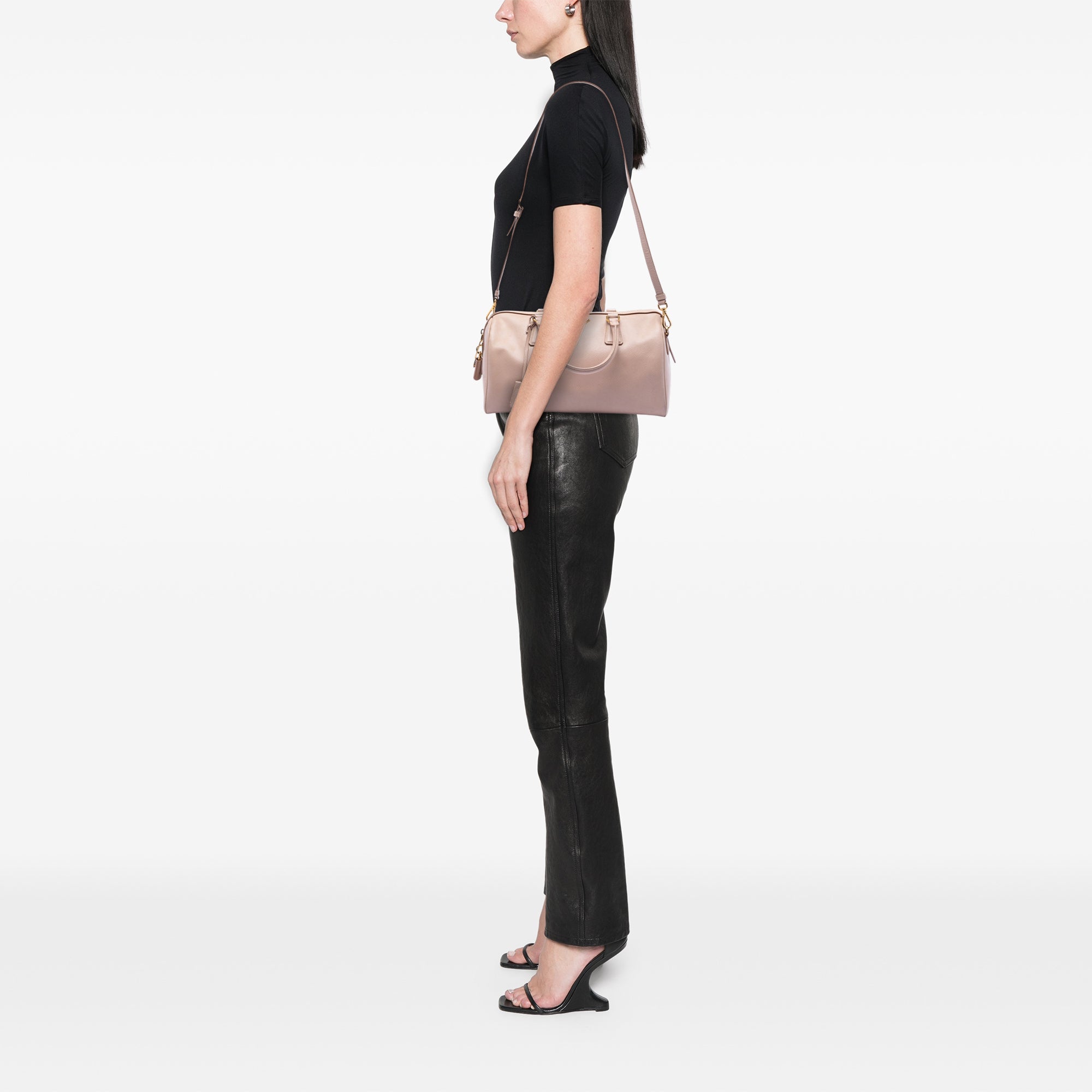 Saffiano Lux Convertible Bowler Bag - Image 6