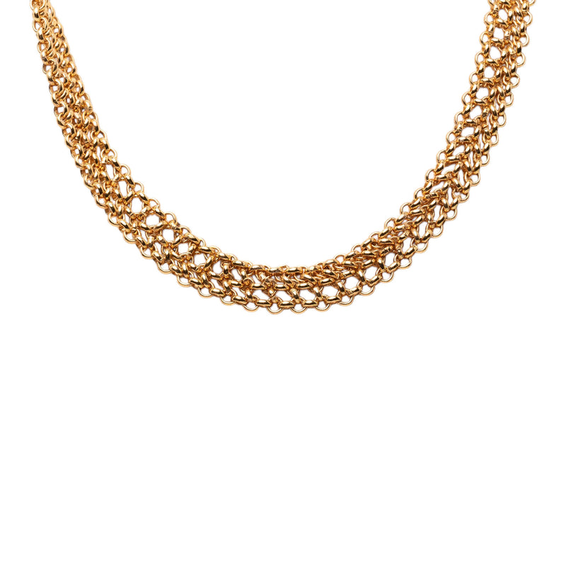 Gold Plated Double Chain Necklace - Image 2