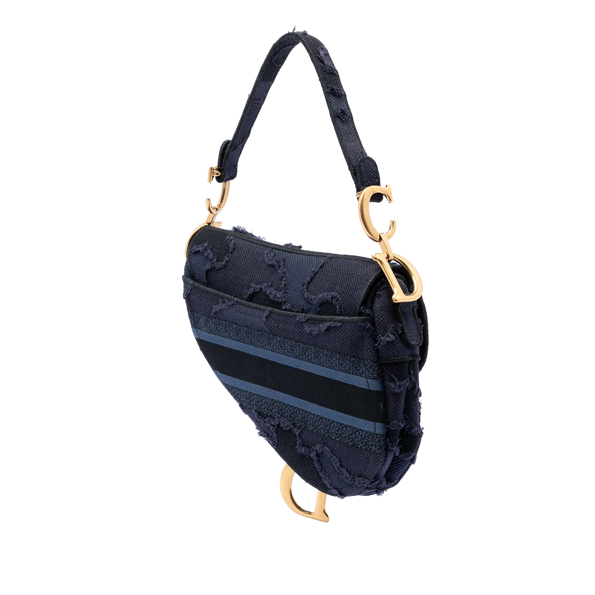 Canvas Embroidered Camouflage Saddle Bag - Image 2