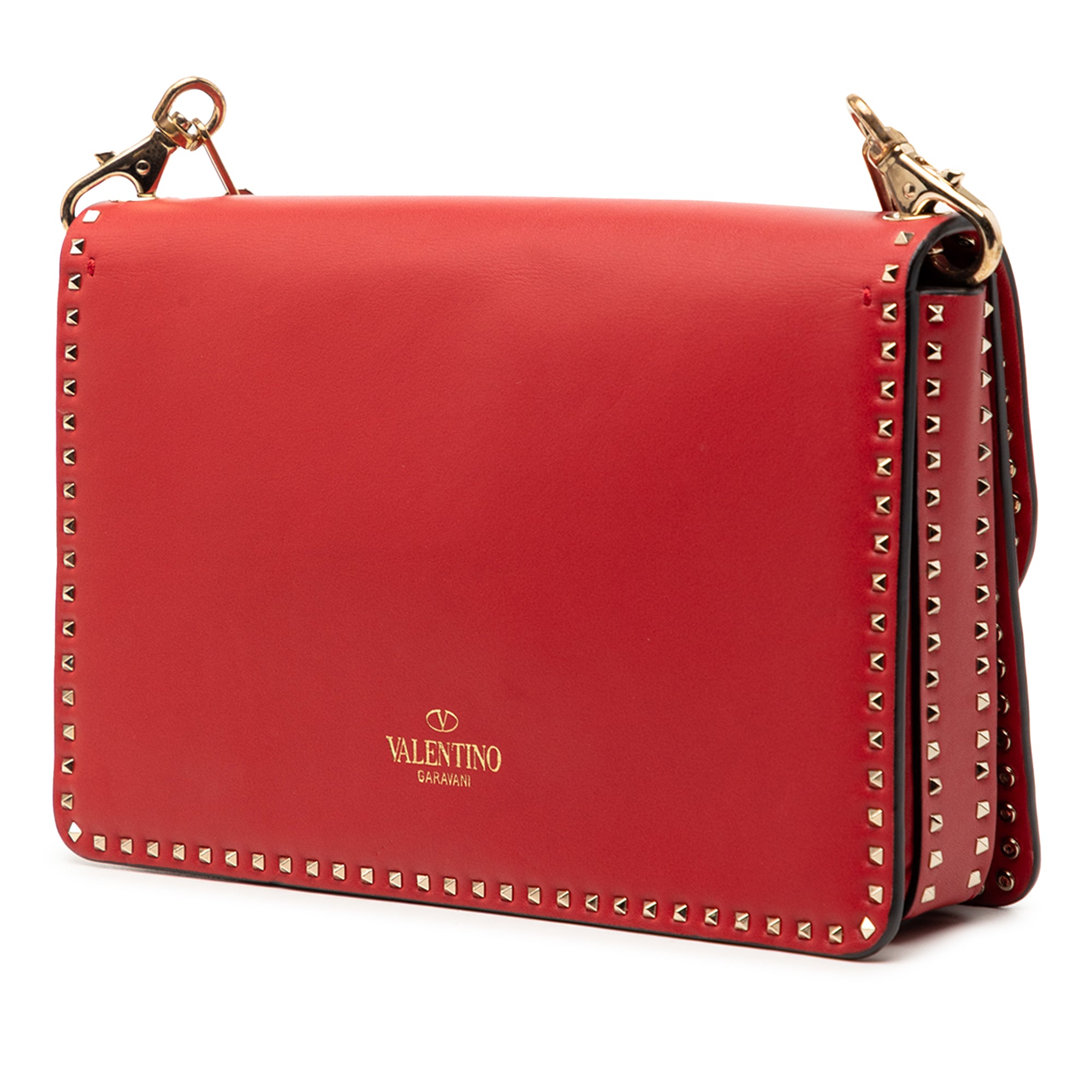 Leather Rockstud Turnlock Chain Crossbody - Image 2