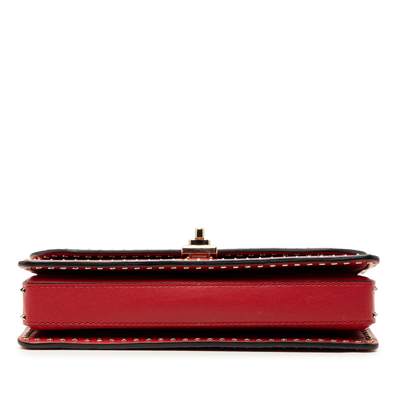 Leather Rockstud Turnlock Chain Crossbody - Image 3