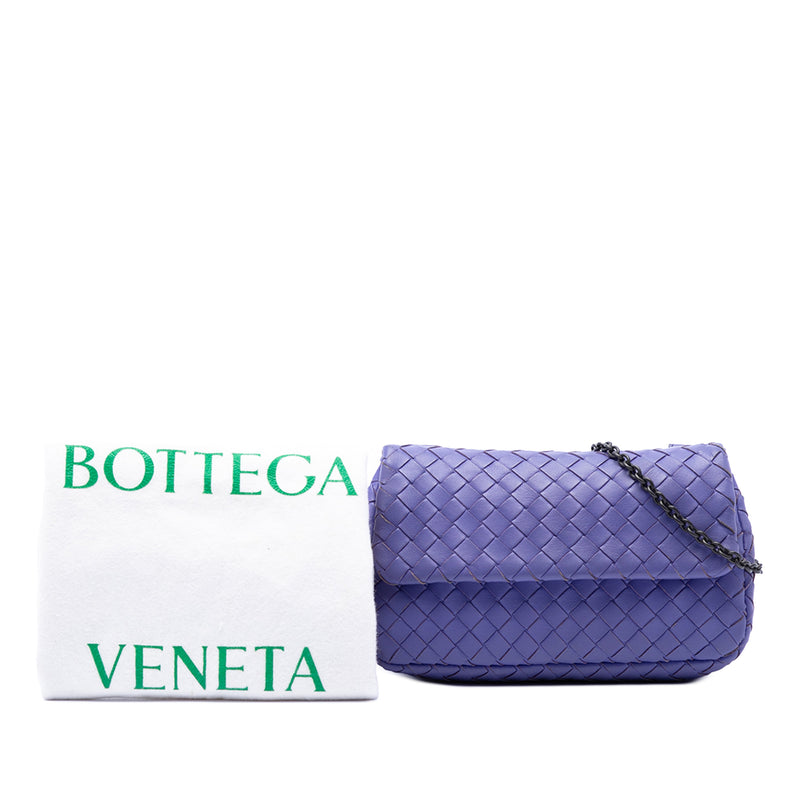 Mini Nappa Intrecciato Expandable Chain Flap Crossbody - Image 7