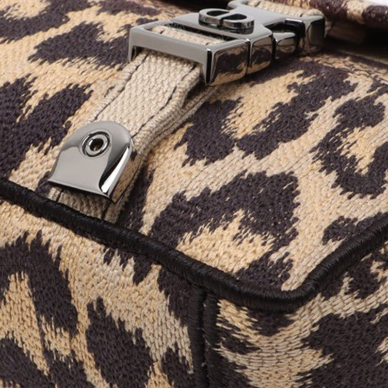 Mizza Small Embroidered Canvas Leopard DiorCamp Messenger Bag - Image 8