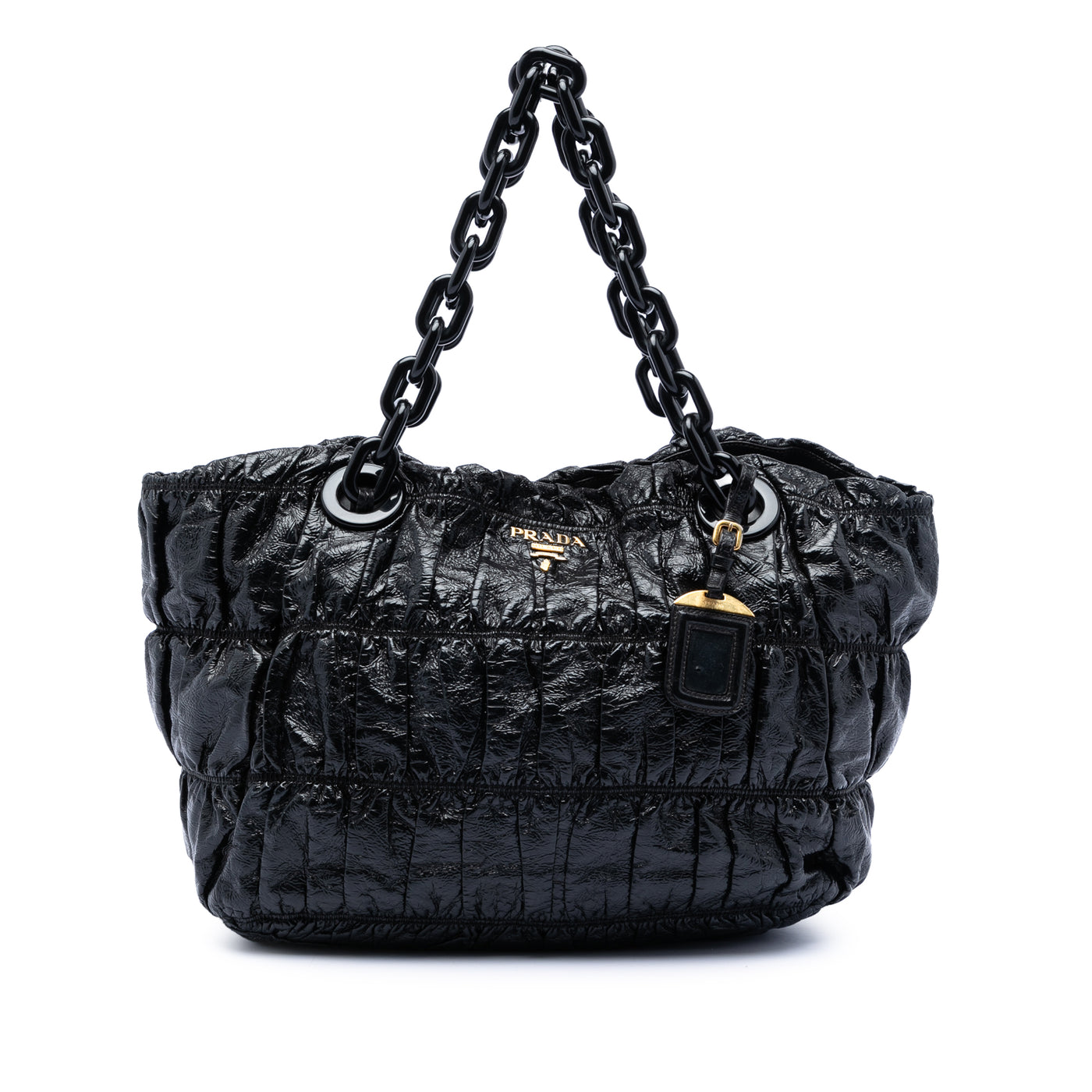 Vernice Gaufre Resin Chain Shopping Tote - Image 1