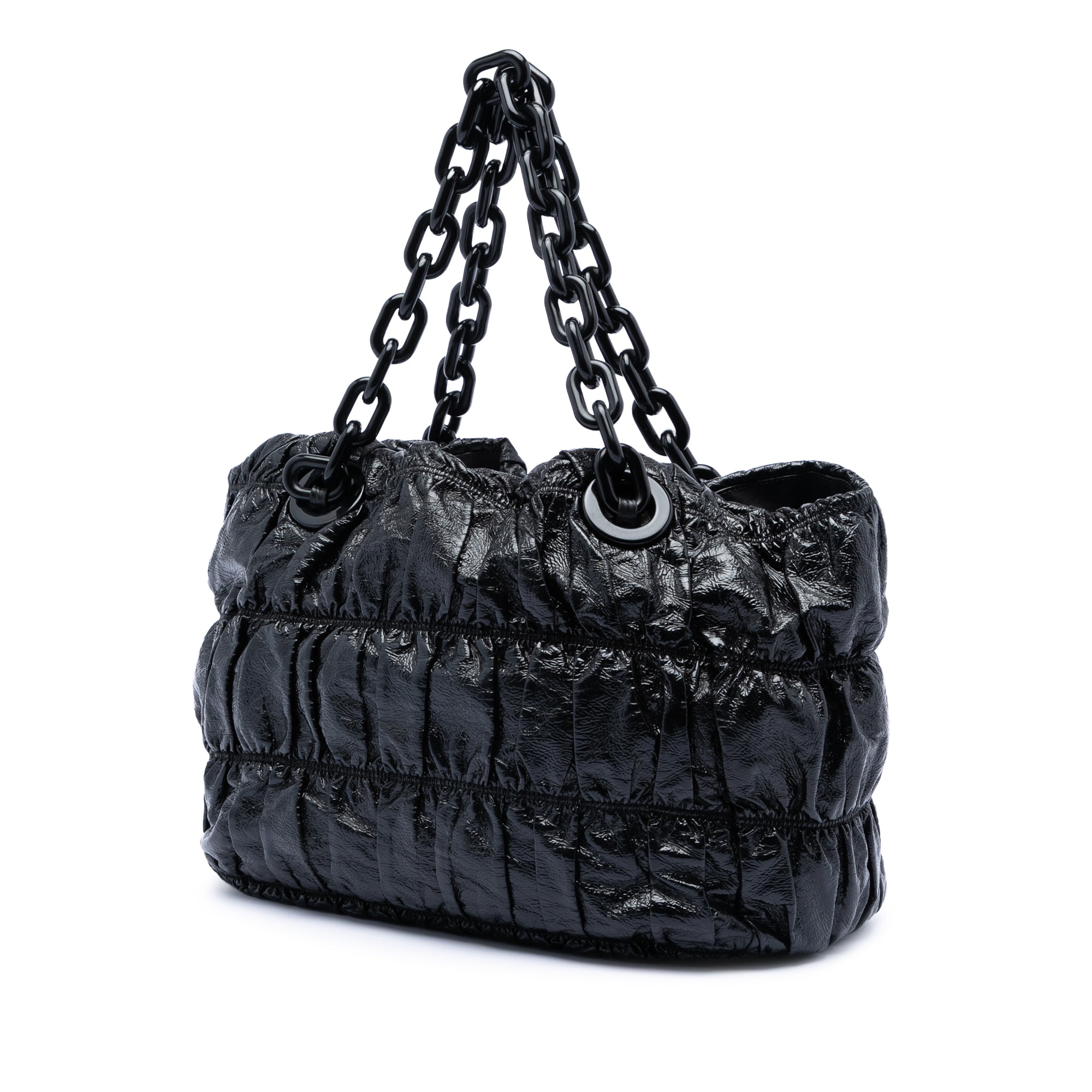 Vernice Gaufre Resin Chain Shopping Tote - Image 2