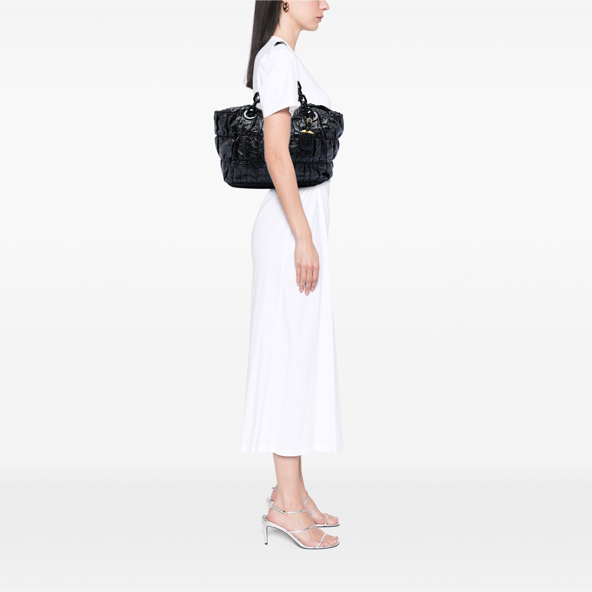 Vernice Gaufre Resin Chain Shopping Tote - Image 7
