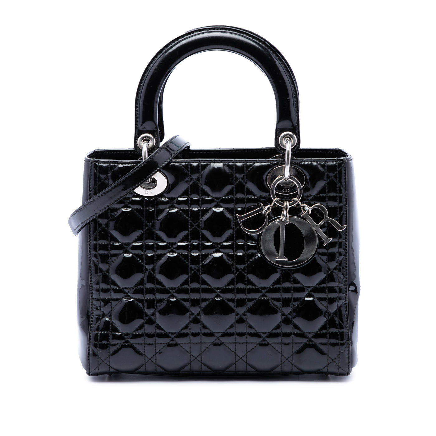Medium Patent Cannage Lady Dior - Image 1