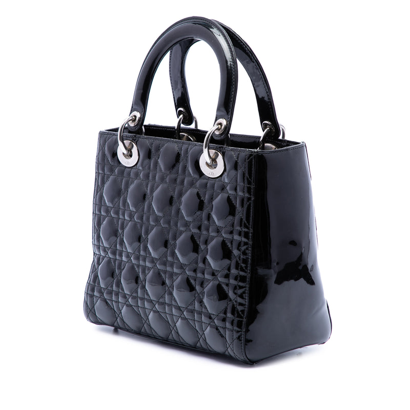 Medium Patent Cannage Lady Dior - Image 2