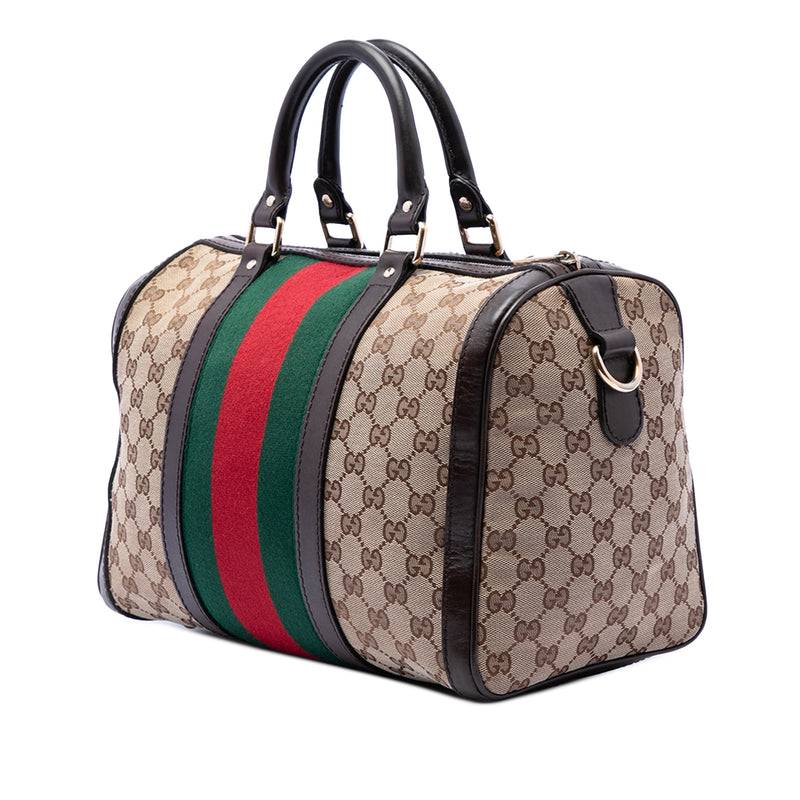 Medium GG Canvas Web Joy Boston Bag - Image 2