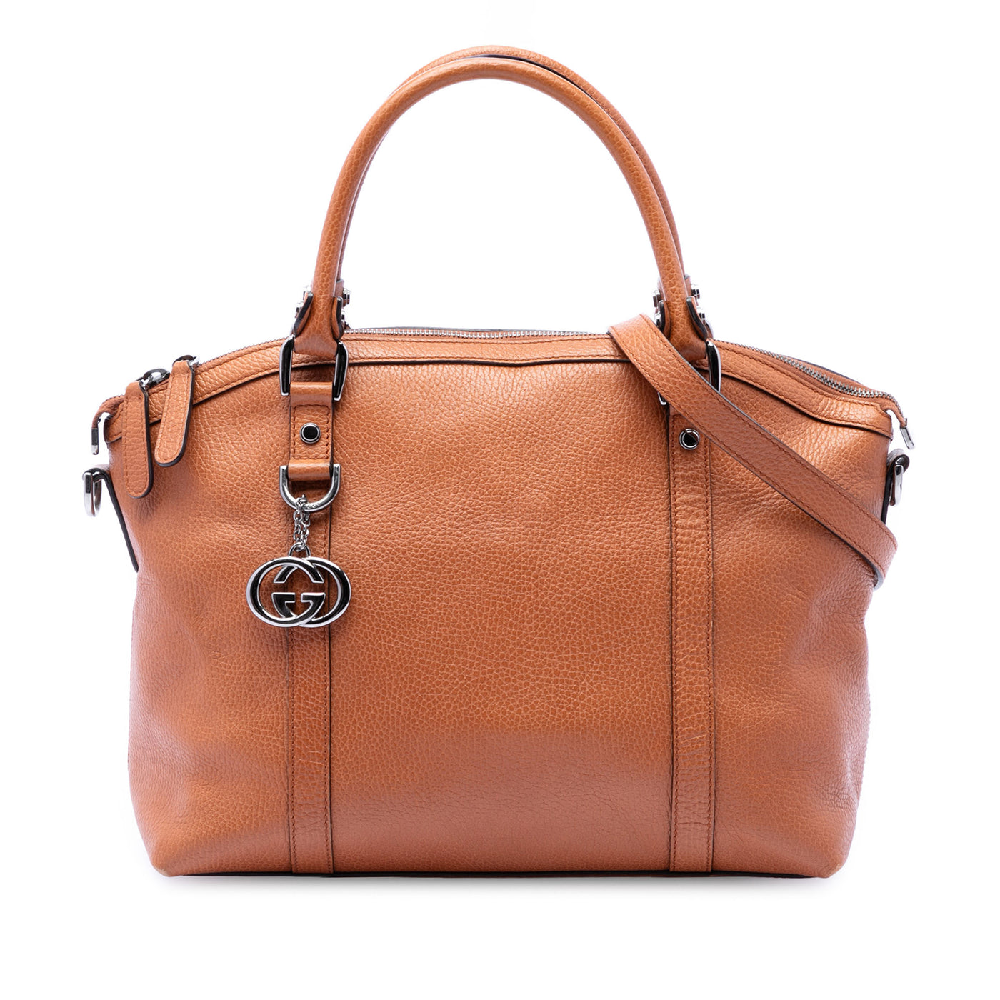 Medium Calfskin GG Charm Dome Satchel - Image 1