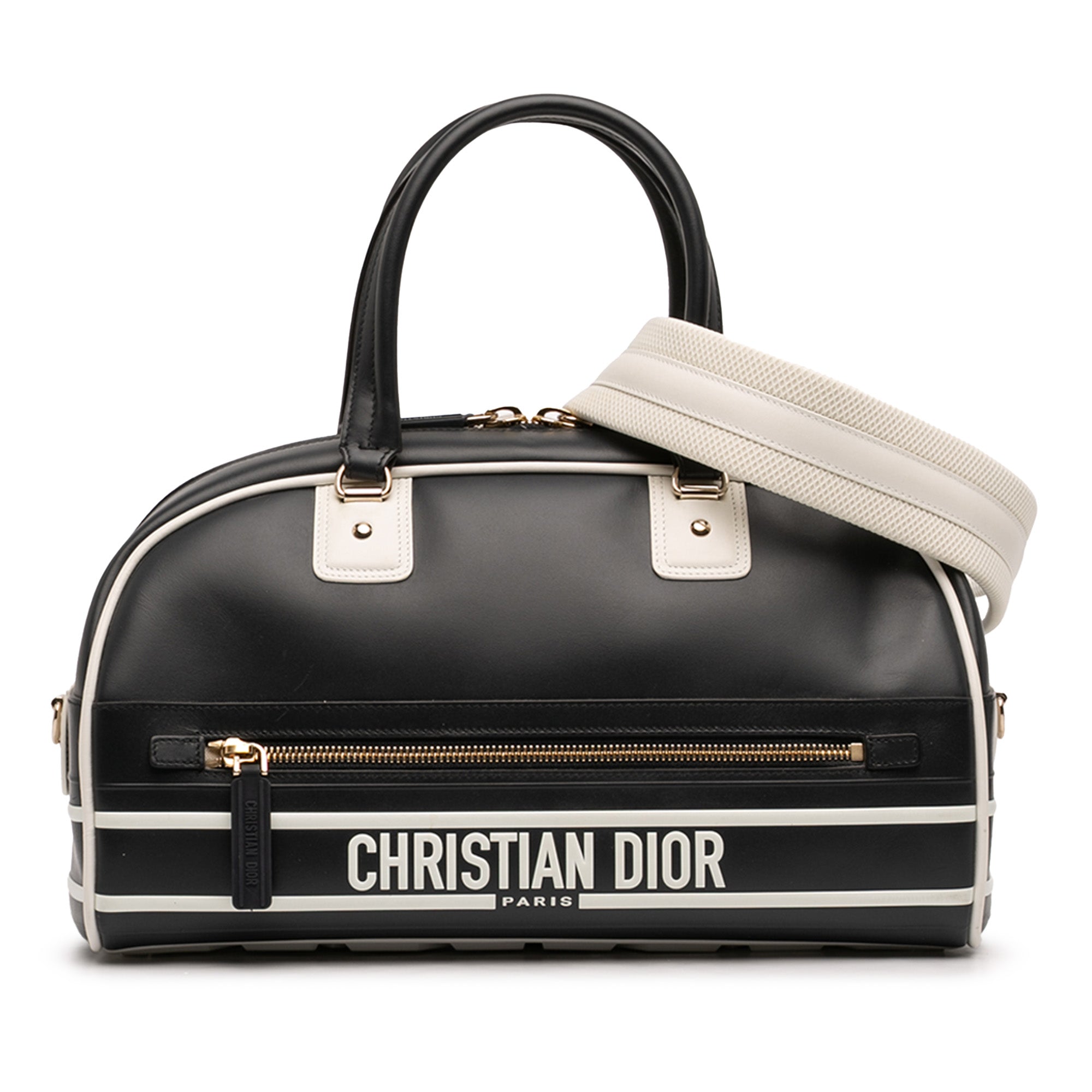 Medium Leather Dior Vibe Zip Bowling Bag - Image 1