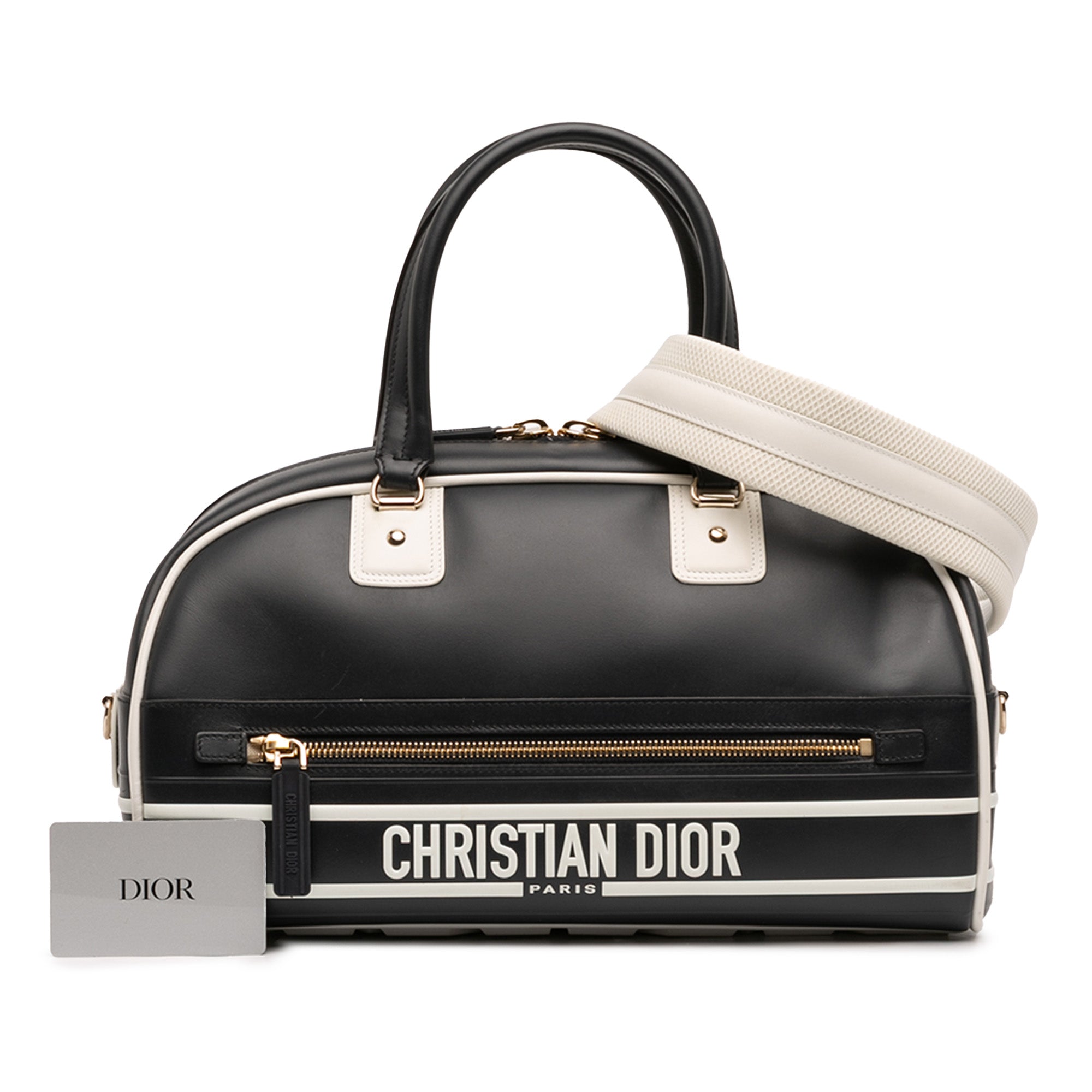 Medium Leather Dior Vibe Zip Bowling Bag - Image 11