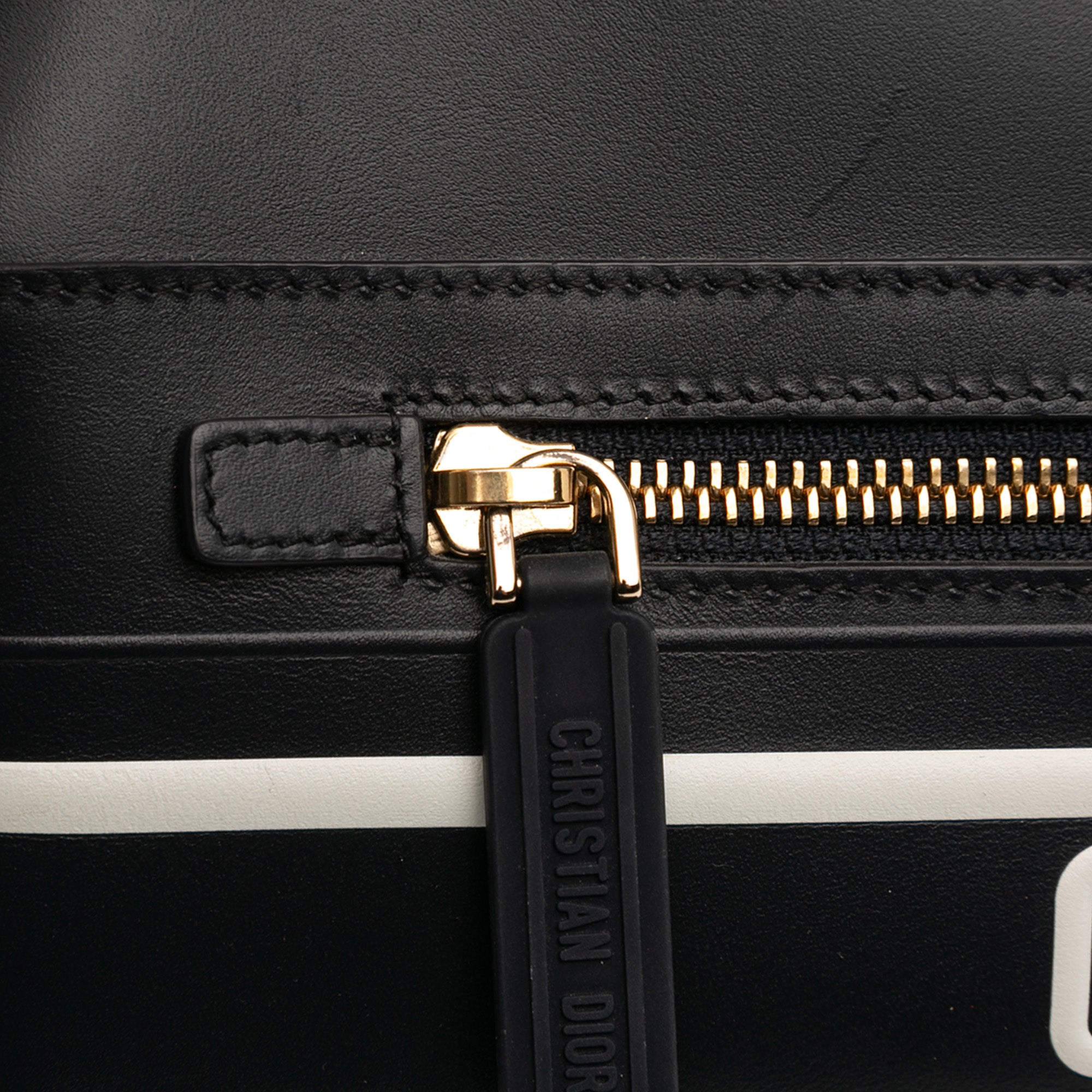 Medium Leather Dior Vibe Zip Bowling Bag - Image 8