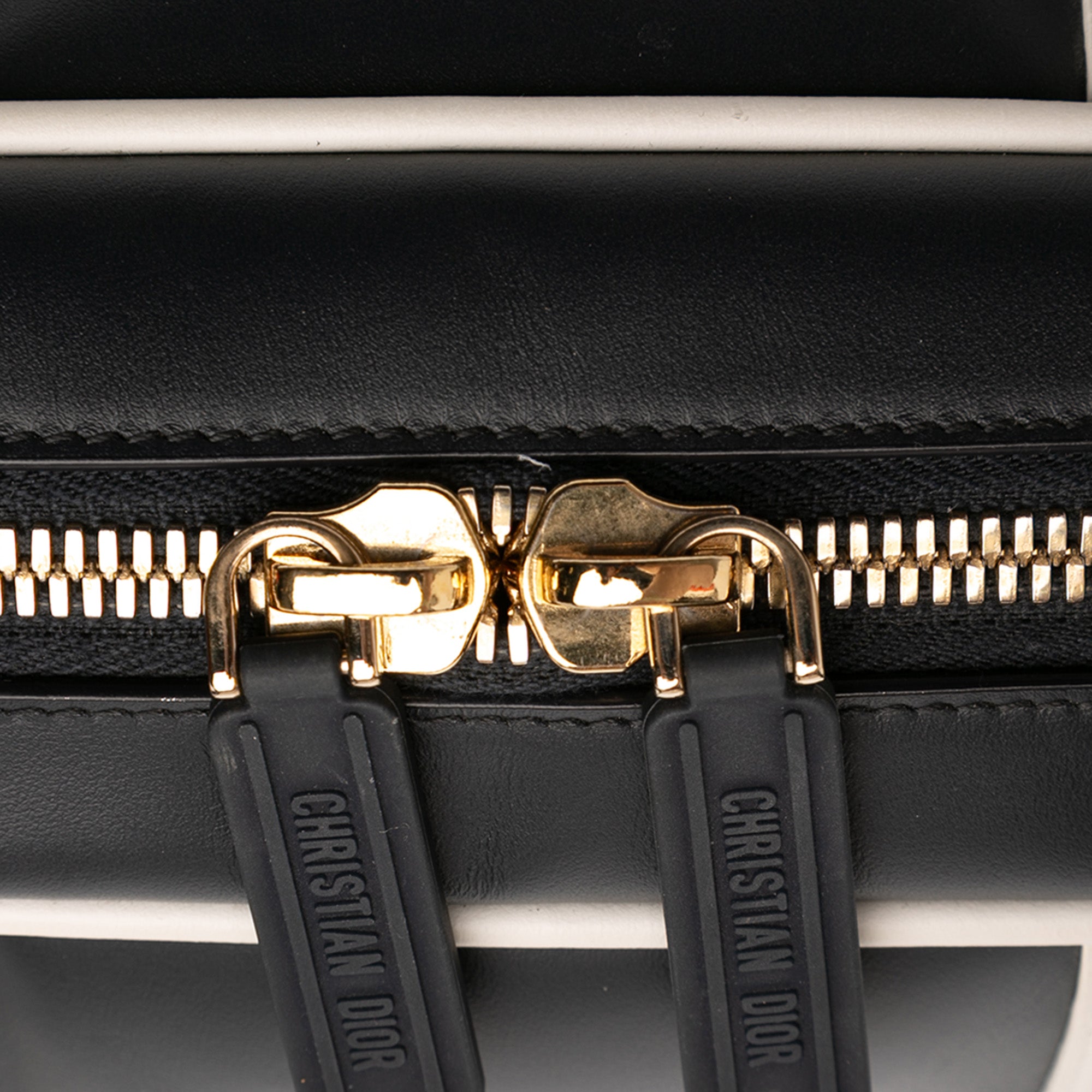 Medium Leather Dior Vibe Zip Bowling Bag - Image 9