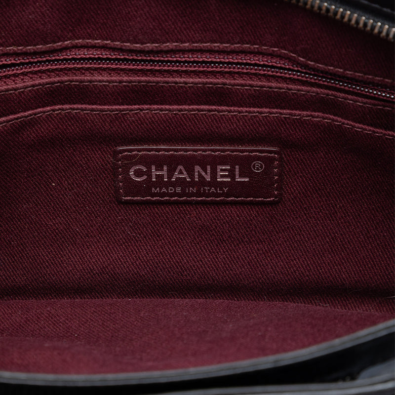 Quilted Glazed Calfskin Coco Pleats Chain Clutch - Image 4