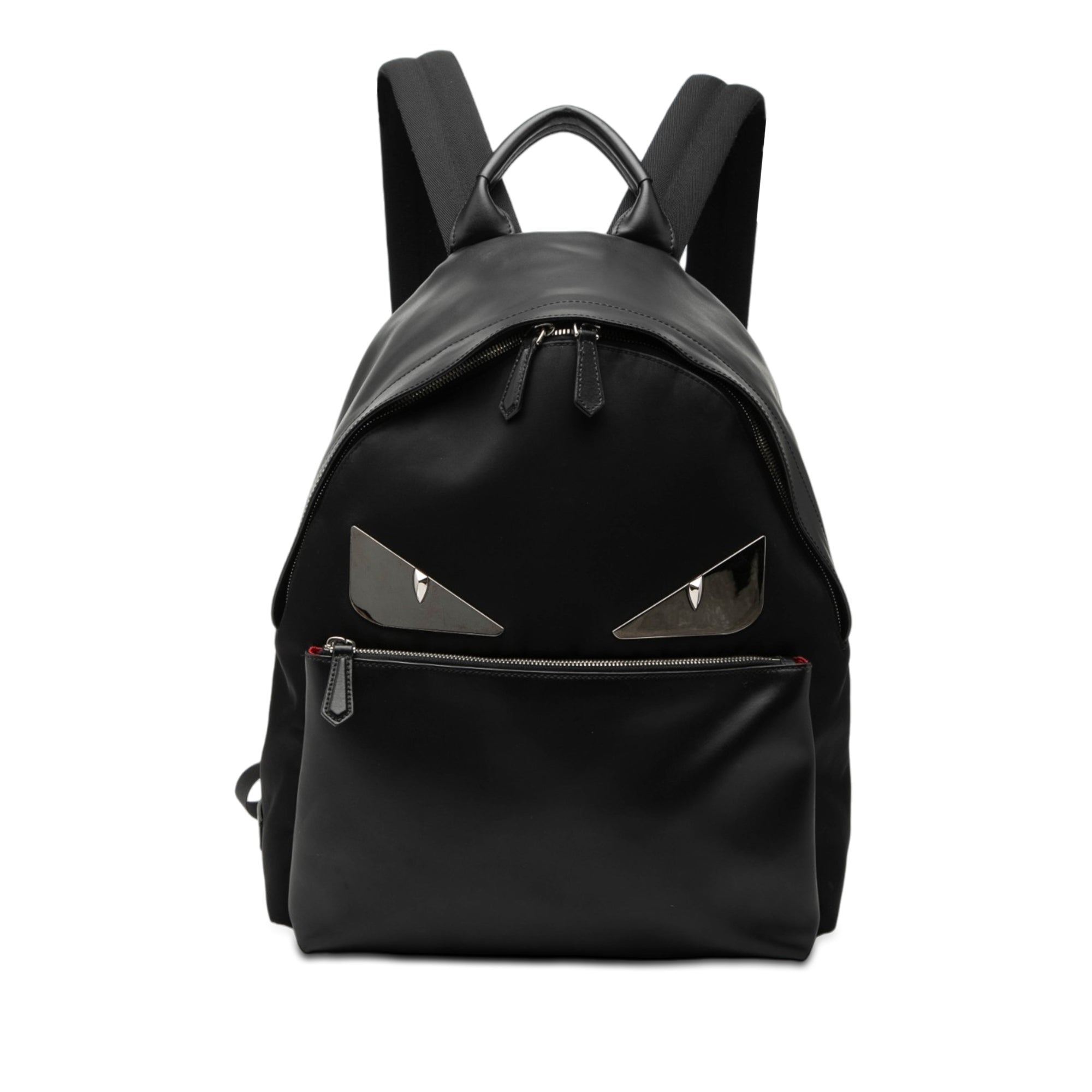Nylon and Leather Bug Eyes Monster Backpack - Image 1