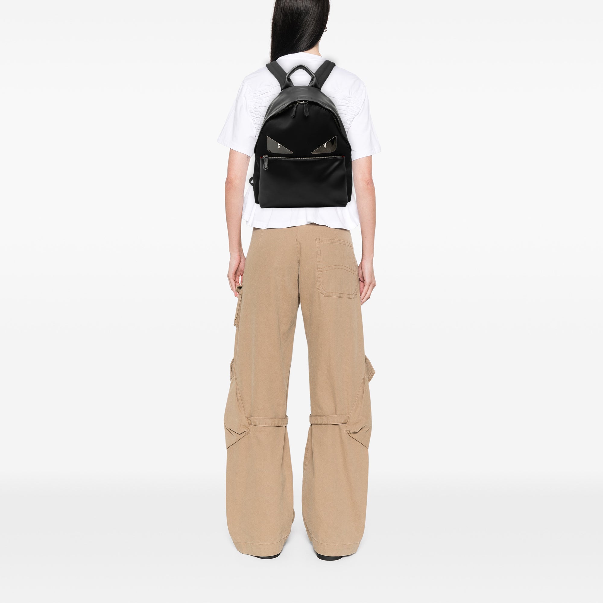 Nylon and Leather Bug Eyes Monster Backpack - Image 7