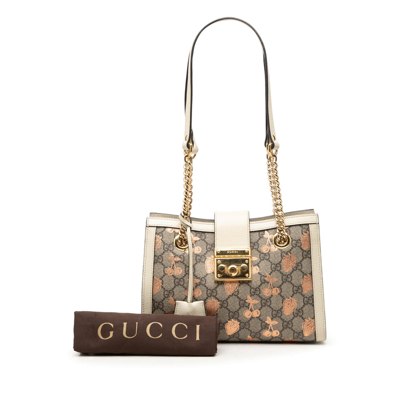 Small GG Supreme Berry Padlock Tote - Image 7