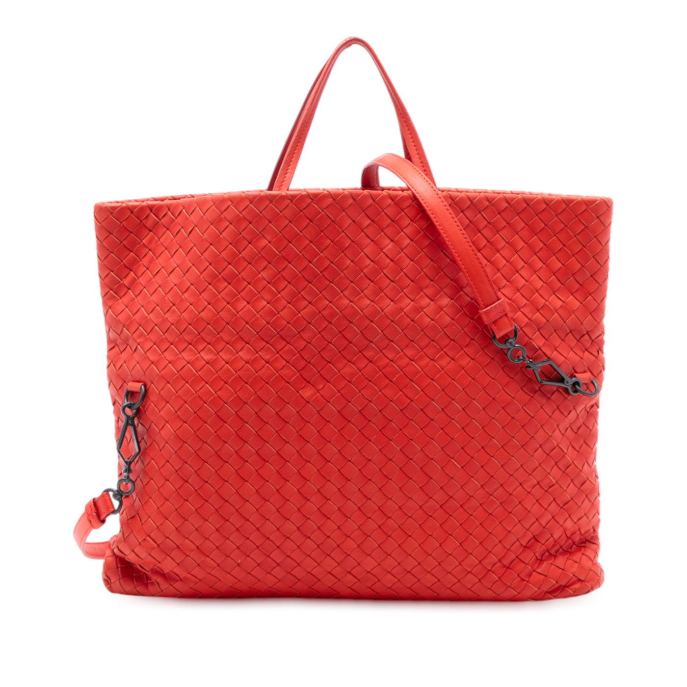 Nappa Intrecciato Fold Over Satchel - Image 1