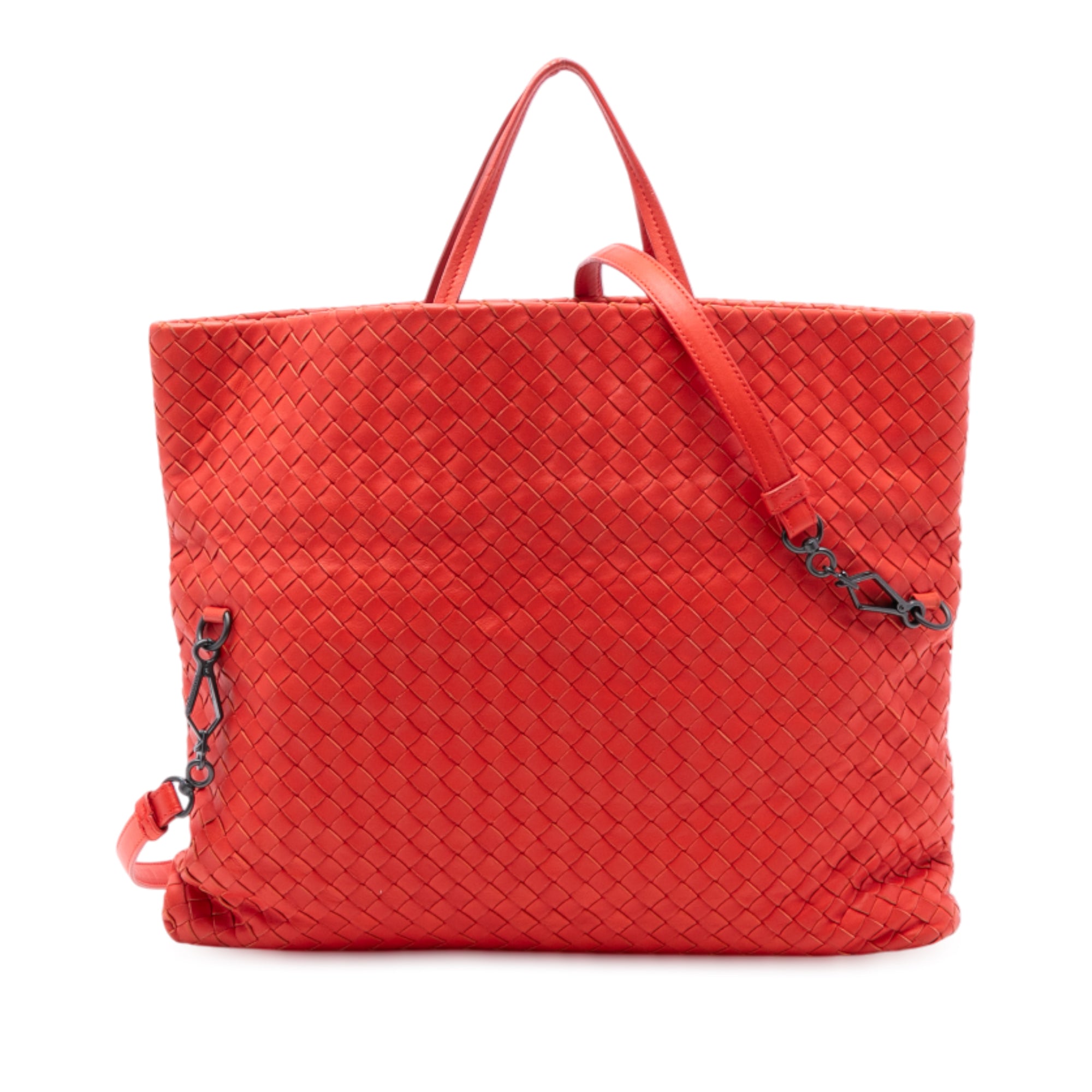 Nappa Intrecciato Fold Over Satchel - Image 1
