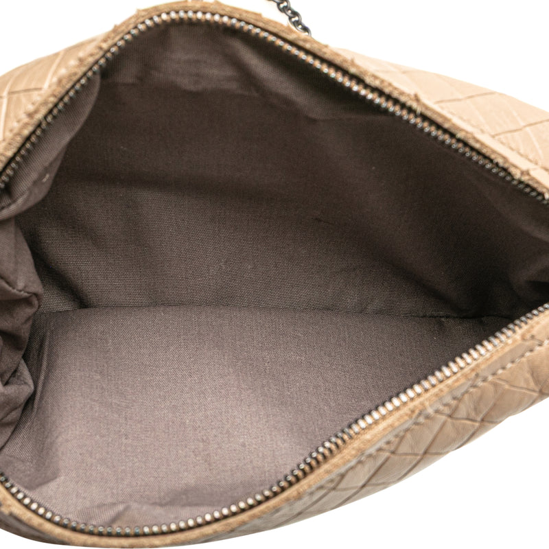 Small Leather Intrecciomirage Chain Crossbody - Image 4