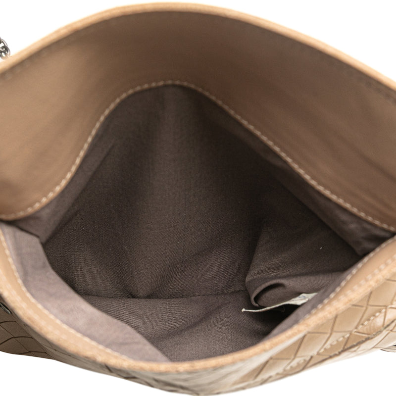 Small Leather Intrecciomirage Chain Crossbody - Image 5