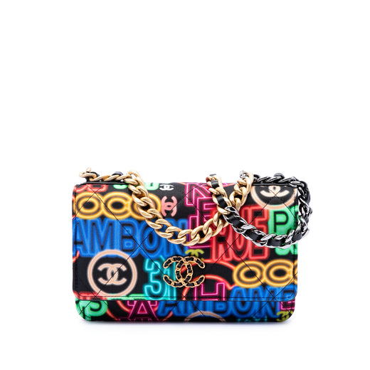Printed Nylon Graffiti 19 Wallet on Chain - Image 1