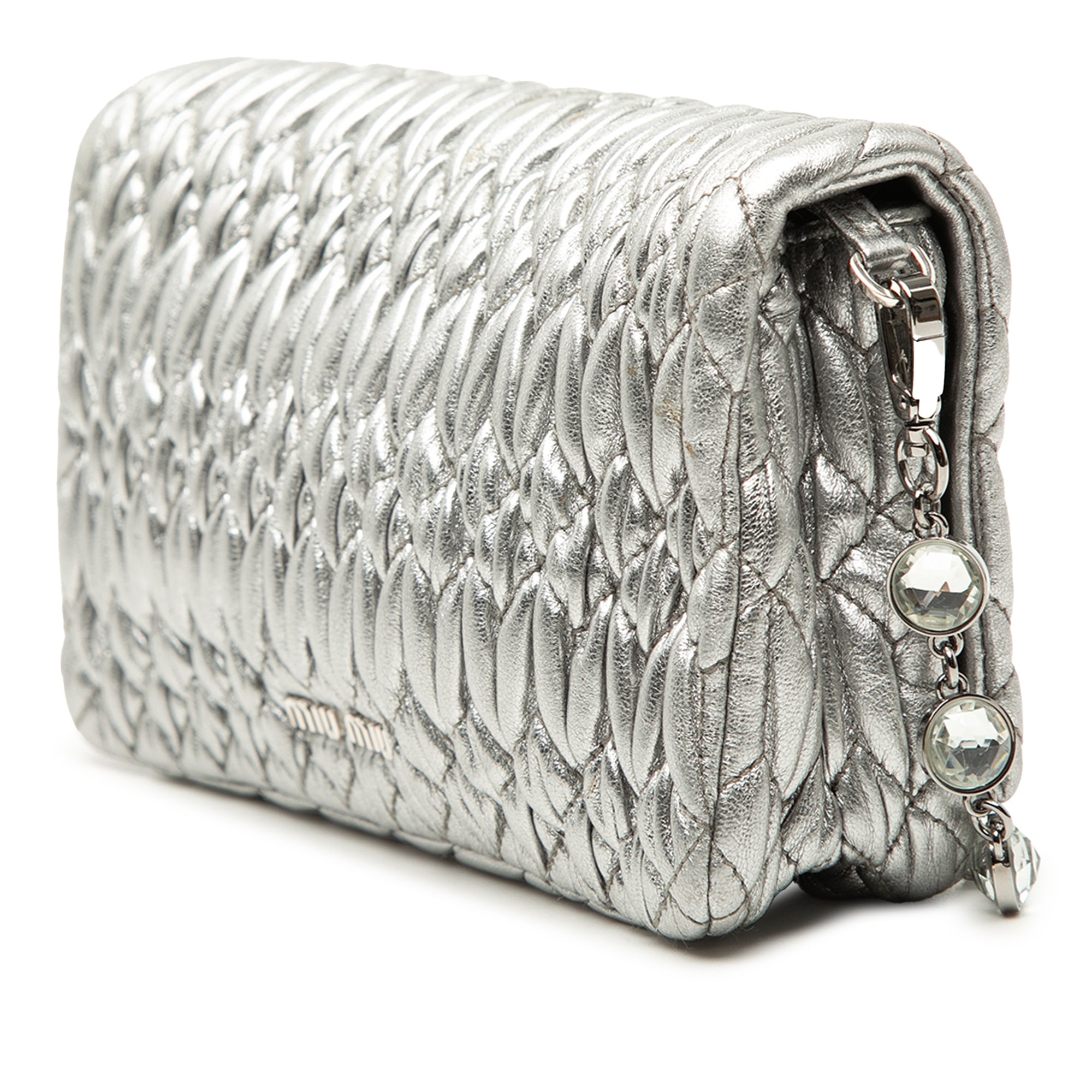 Matelasse Nappa Crystal Chain Shoulder Bag - Image 2