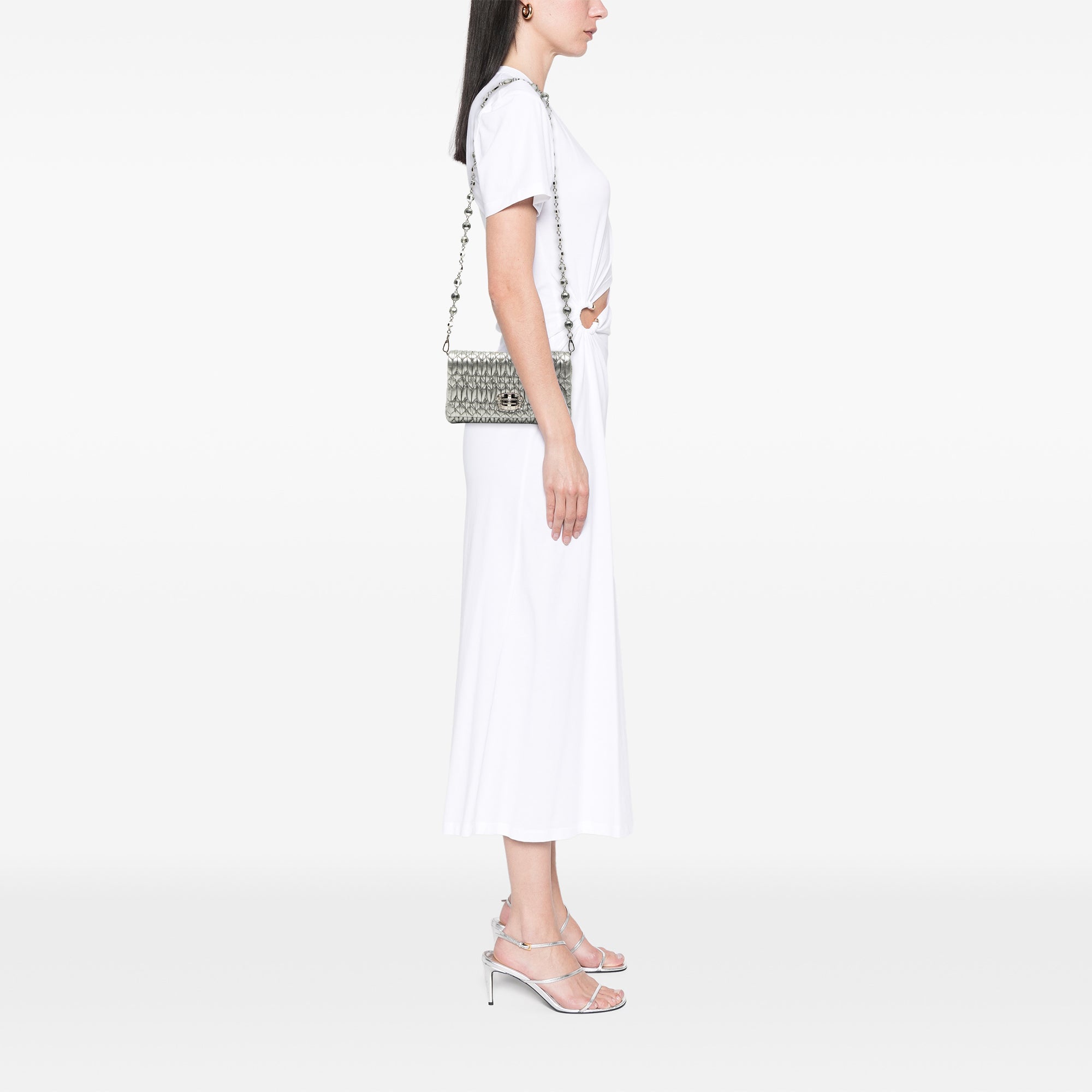 Matelasse Nappa Crystal Chain Shoulder Bag - Image 6