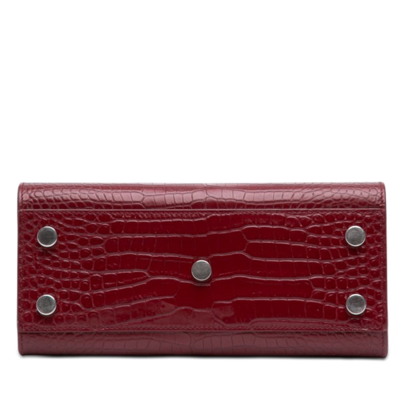 Nano Croc Embossed Leather Sac De Jour Satchel - Image 3