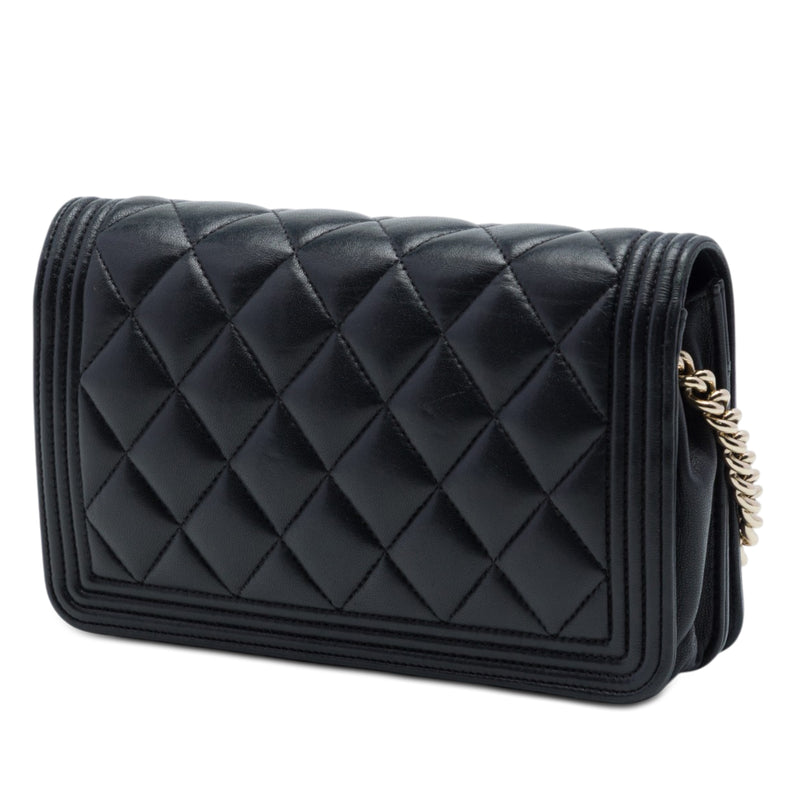 Quilted Lambskin Boy Wallet On Chain - Image 2