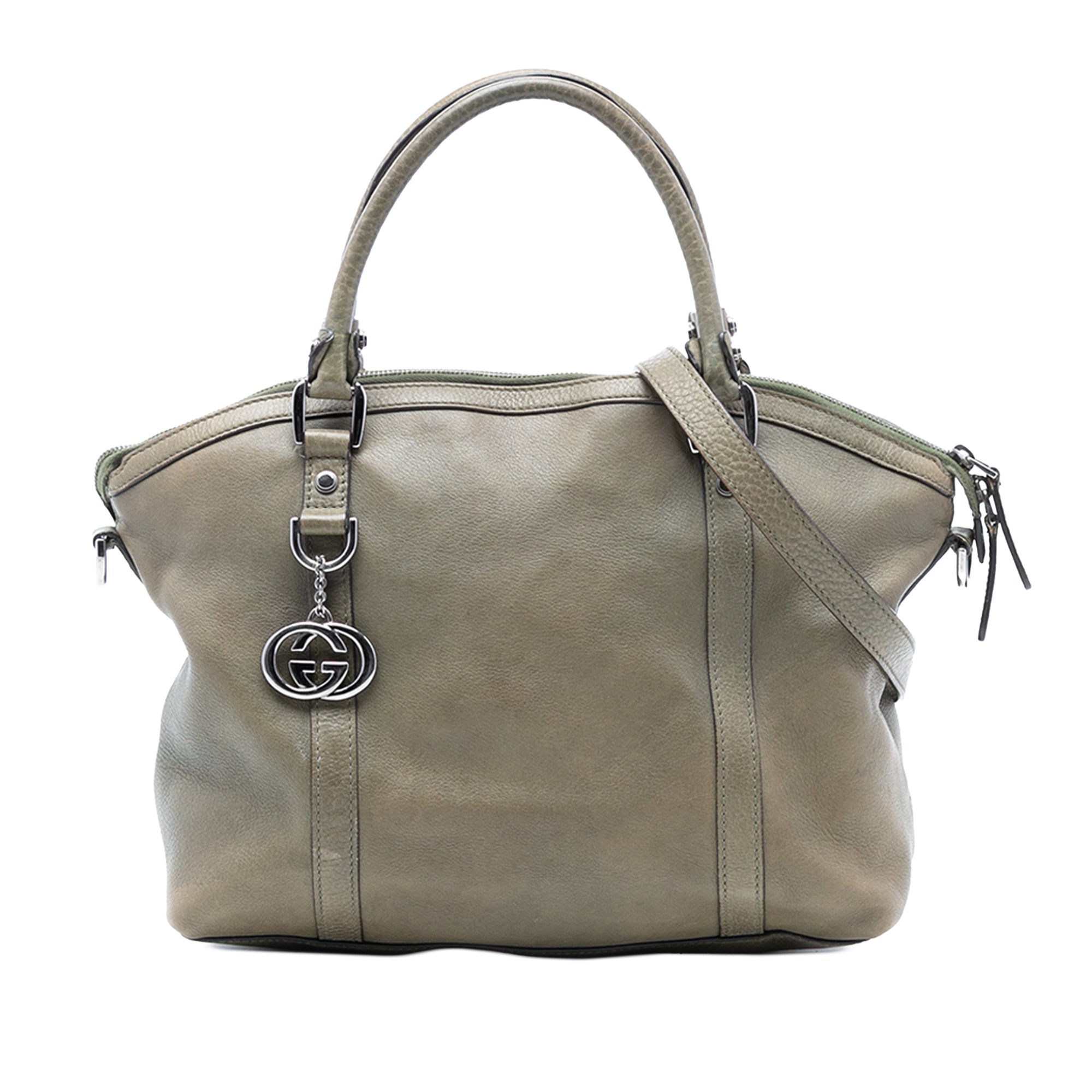 Leather GG Charm Dome Satchel - Image 1