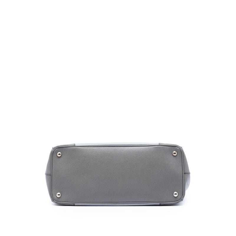 Large Bicolor Saffiano Lux Galleria Double Zip Satchel - Image 3