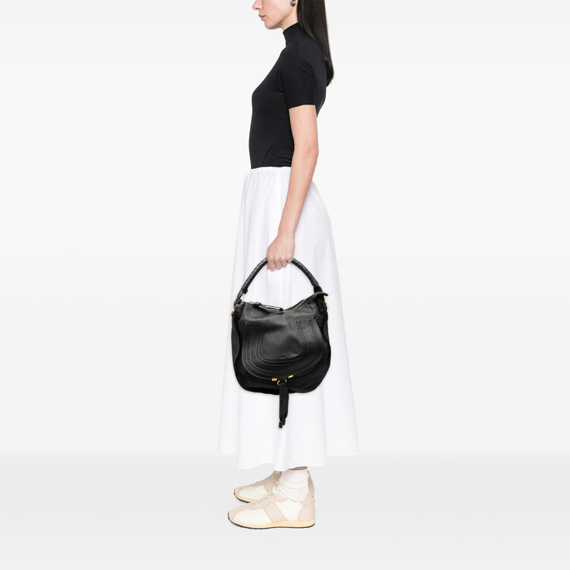 Medium Pebbled Calfskin Marcie Hobo - Image 6