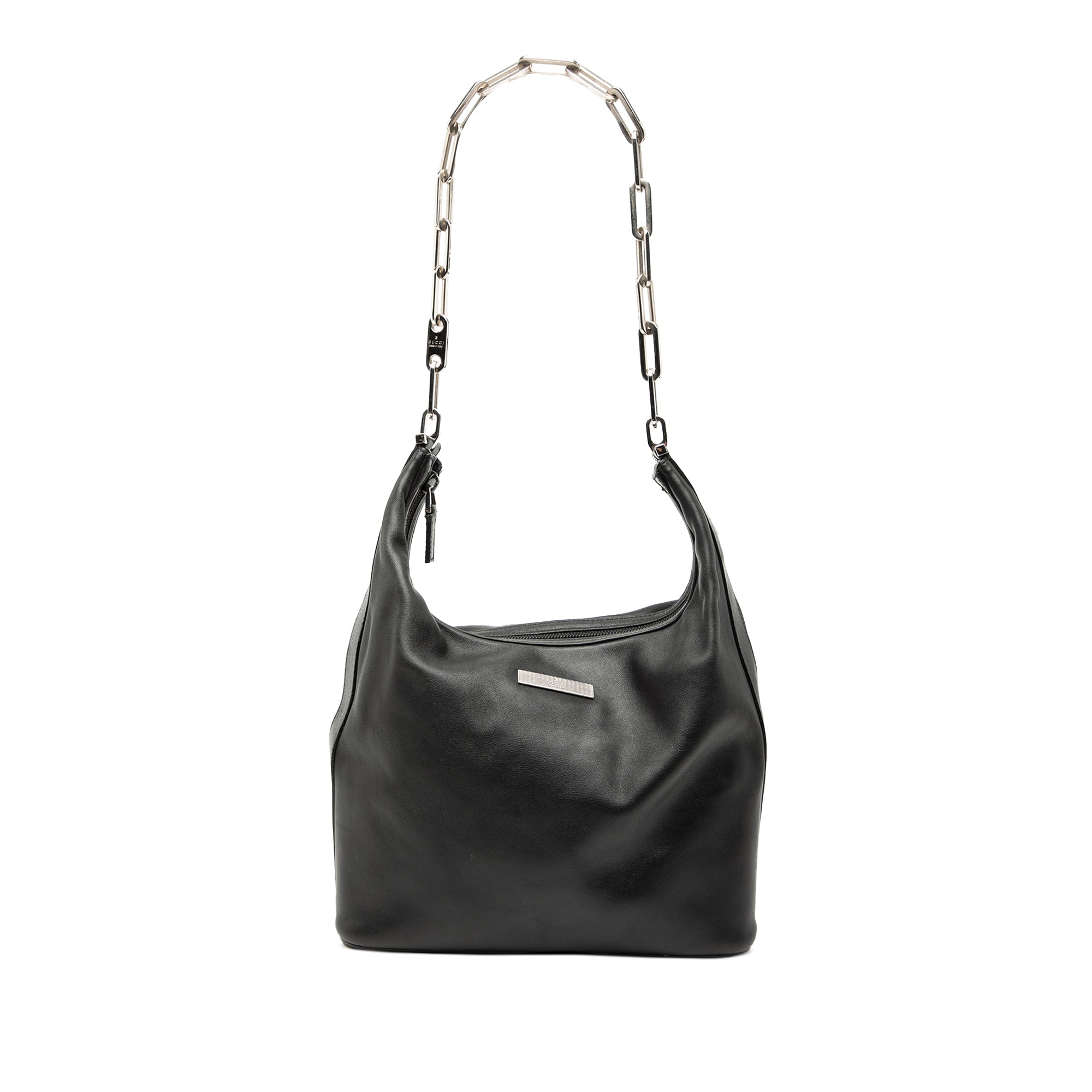 Leather Chain Shoulder Bag - Image 1