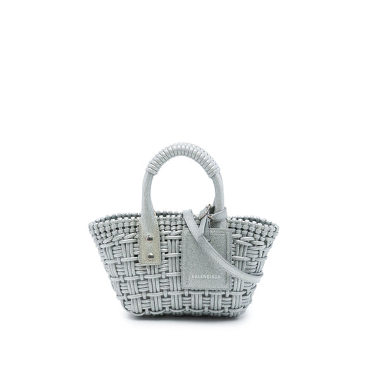 Metallic Faux Leather Bistro Basket Bag XXS - Image 1